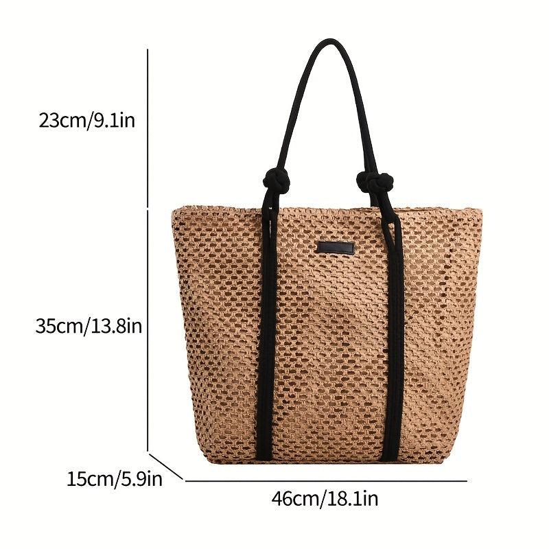 Boho Style Straw Bag Large Capacity Handbag