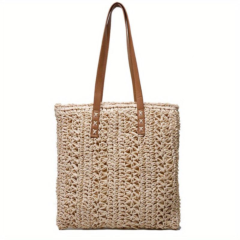 Minimalist Straw Shoulder Bag Summer Handbag Tote Bag For Travel