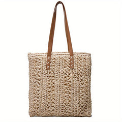 Minimalist Straw Shoulder Bag Summer Handbag Tote Bag For Travel