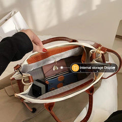 Crocodile Embossed Satchel Tote Handbag