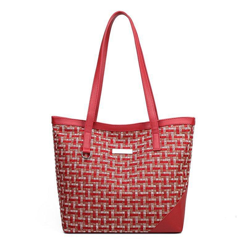 Large Capacity Satchel Tote Bag Nylon Lightweight Shoulder Shopping Bag