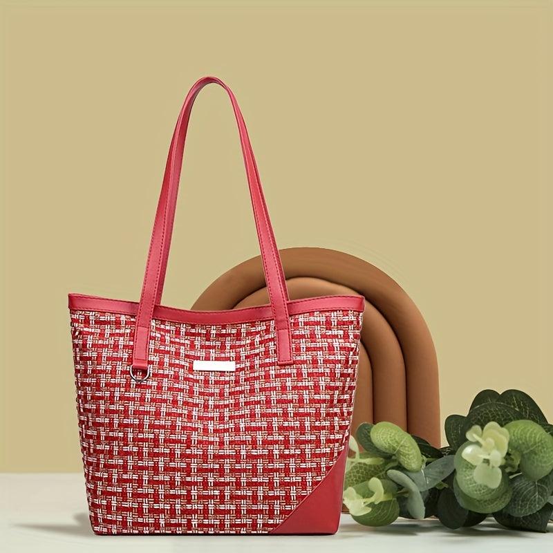 Large Capacity Satchel Tote Bag Nylon Lightweight Shoulder Shopping Bag