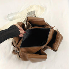 Large Capacity Tote Bag PU Leather Shoulder Bag Women's Handbag Purse