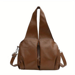 Large Capacity Tote Bag PU Leather Shoulder Bag Women's Handbag Purse