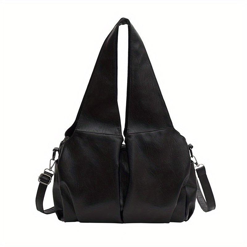 Large Capacity Tote Bag PU Leather Shoulder Bag Women's Handbag Purse