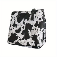 Leopard Print Tote Bag Set with Clutch Purse