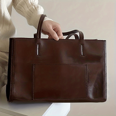 Vintage Tote Bag Large Capacity Briefcase Handbag