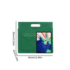 Solid Felt Satchel Bag Square Lightweight Zipper Bag