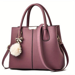 Pom Pom Bow Pendant Decor Durable Shoulder Bag