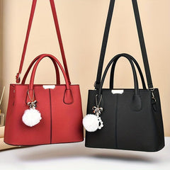 Pom Pom Bow Pendant Decor Durable Shoulder Bag