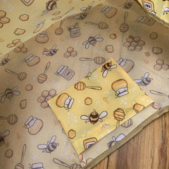 Bee Print Shoulder Bag Lightweight Shopper Bag Foldable All Match Bag