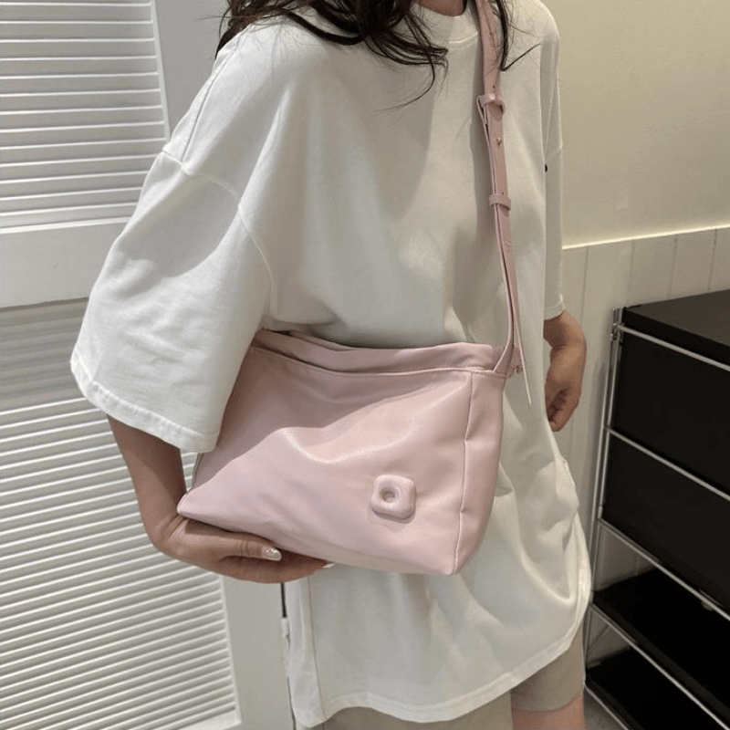 Minimalist Solid Square Bag Large Capacity Crossbody Bag