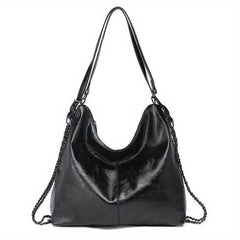 Vintage Chain Hobo Bag Large Capacity Stylish Tote