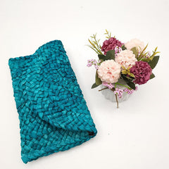 Straw Flap Clutch Bag Minimalist Style Vacation Phone Bag