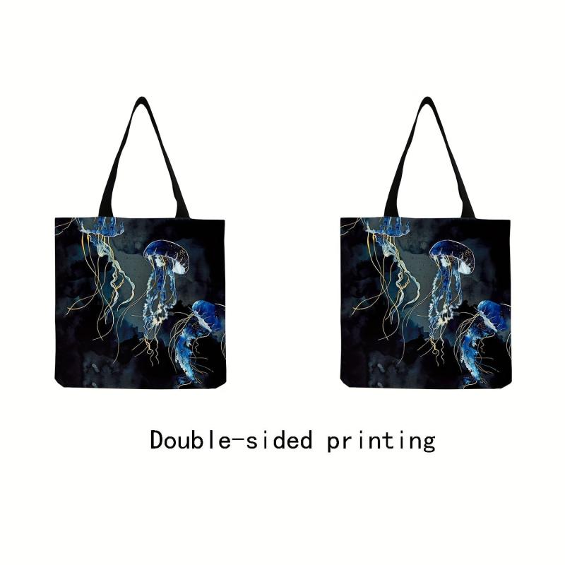 Jellyfish Pattern Shoulder Bag Lightweight All Match Storage Bag