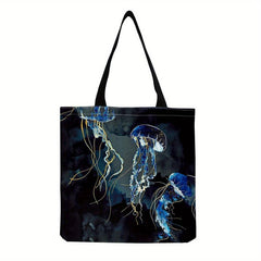 Jellyfish Pattern Shoulder Bag Lightweight All Match Storage Bag