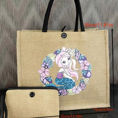 Halloween Pumpkin Candy Bag Large Tote Reusable Shopping Bag with Coin Purse
