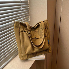 Large Capacity Canvas Tote Bag for Work & School