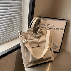 Large Capacity Canvas Tote Bag for Work & School