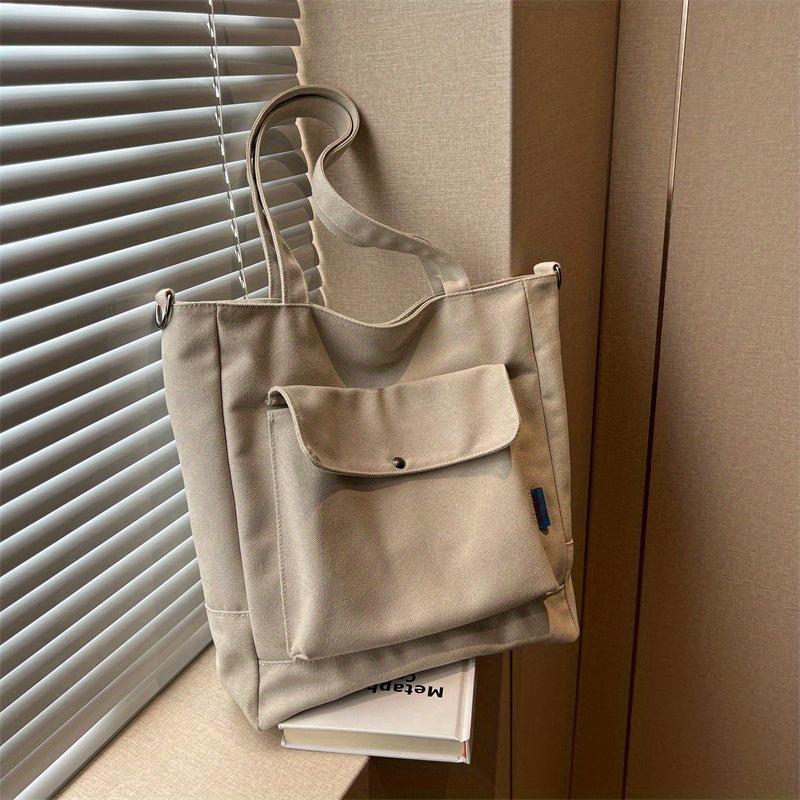 Large Capacity Canvas Tote Bag for Work & School
