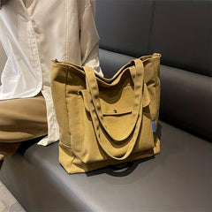 Large Capacity Canvas Tote Bag for Work & School