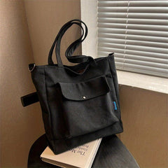 Large Capacity Canvas Tote Bag for Work & School