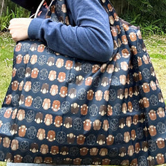 Cartoon Monkey Print Shoulder Bag Lightweight Shopper Bag