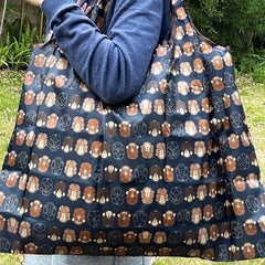 Cartoon Monkey Print Shoulder Bag Lightweight Shopper Bag