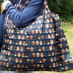 Cartoon Monkey Print Shoulder Bag Lightweight Shopper Bag
