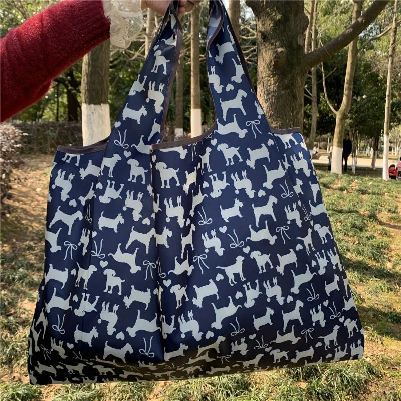 Dogs Print Bag Large Capacity Lightweight Shoulder Bag