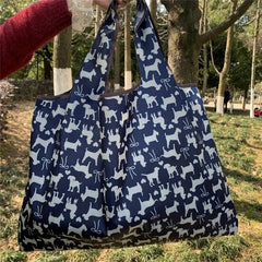 Dogs Print Bag Large Capacity Lightweight Shoulder Bag