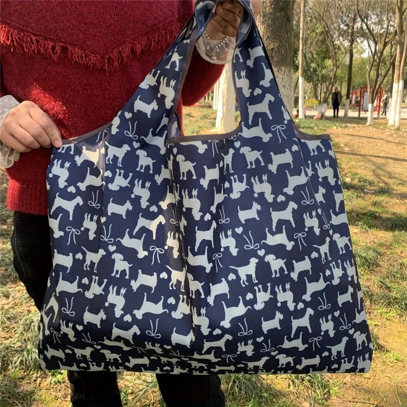 Dogs Print Bag Large Capacity Lightweight Shoulder Bag