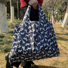 Dogs Print Bag Large Capacity Lightweight Shoulder Bag