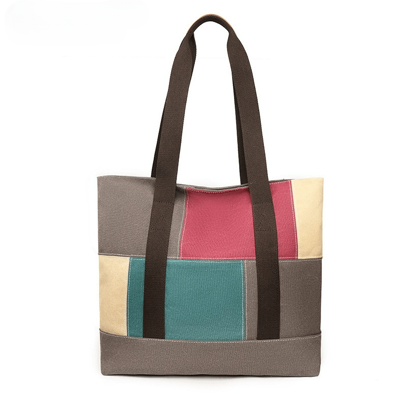 Casual Canvas Shoulder Bag Large Capacity Tote for Women