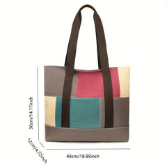 Casual Canvas Shoulder Bag Large Capacity Tote for Women