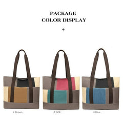 Casual Canvas Shoulder Bag Large Capacity Tote for Women