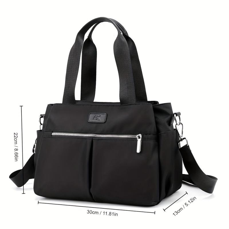Casual Sports Shoulder Bag Solid Crossbody Bag Versatile Zipper Bag