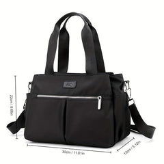 Casual Sports Shoulder Bag Solid Crossbody Bag Versatile Zipper Bag