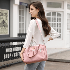 Casual Sports Shoulder Bag Solid Crossbody Bag Versatile Zipper Bag