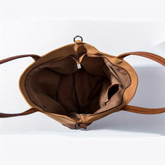 Vintage Stitching Tote Bag Contrast Shoulder Bag Large Capacity Shopping Handbag