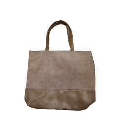 Vintage Stitching Tote Bag Contrast Shoulder Bag Large Capacity Shopping Handbag