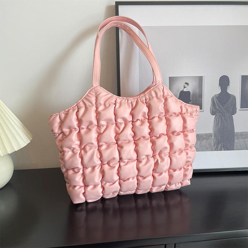 Cloud Quilted Hobo Bag Top Handle Satchel Tote Women's Handbag