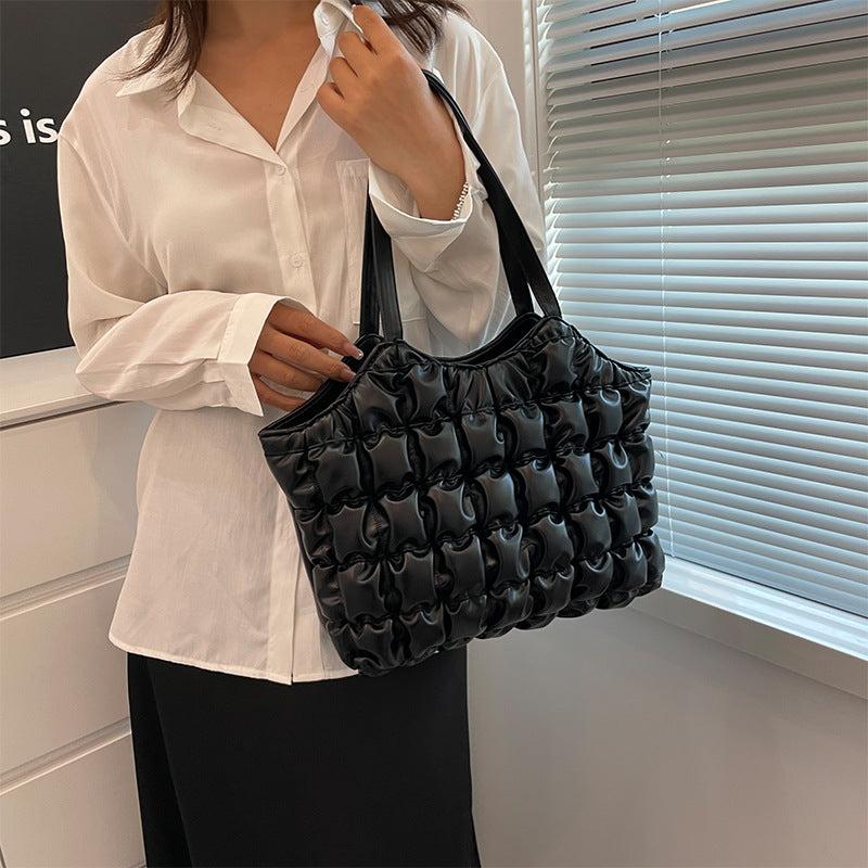 Cloud Quilted Hobo Bag Top Handle Satchel Tote Women's Handbag