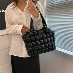 Cloud Quilted Hobo Bag Top Handle Satchel Tote Women's Handbag