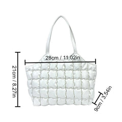 Cloud Quilted Hobo Bag Top Handle Satchel Tote Women's Handbag