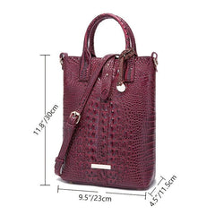Crocodile Pattern Tote Bag Classic Office Work Handbag
