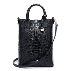 Crocodile Pattern Tote Bag Classic Office Work Handbag