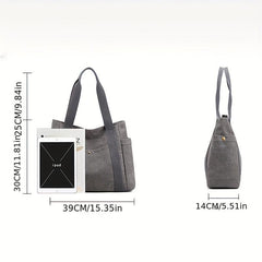 Large Canvas Tote Bag Lightweight Shoulder Bag