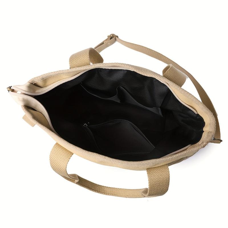 Small Crossbody Tote Bag Canvas Lightweight Messenger Bag