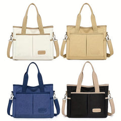 Small Crossbody Tote Bag Canvas Lightweight Messenger Bag